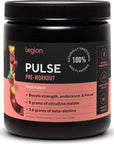 LEGION Pulse Pre Workout Supplement - All Natural Nitric Oxide Preworkout Drink to Boost Energy, Creatine Free, Naturally Sweetened, Beta Alanine, Citrulline, Alpha GPC (Fruit Punch)