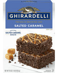 Ghirardelli Salted Caramel Premium Brownie Mix, Includes Salted Caramel Sauce, 16 oz Boxes (Pack of 12)