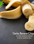 GERBS Unsweetened Banana Chip Slices 2 LBS  Freshly made ReCloseable Bag  Top 14 Food Allergy Free  Sulfur Dioxide Free  Excellent Source of Potassium  Magnesium  Gluten Peanut Tree Nut Free