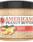 Americano No Sugar Added Peanut Butter Creamy, Classic Natural Peanut Butter, 15 Ounce, Sugar Free Peanut Butter Creamy Peanut Butter Natural Peanut Butter No Sugar Peanut Butter (1 Jar (Pack of 1))