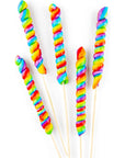 Large Rainbow Twisty Pops  12 Pieces  Lollipop Party Favors