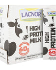 Lacnor High Protein Milk, 100% Natural - 1L Pack Of 6