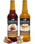 Syruvia Coffee Syrup Variety Pack  Brown Sugar Cinnamon  Smores GlutenFree Kosher 254 fl oz Bottles  Enhance Your Coffee Experience with Premium Flavoring Syrups