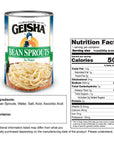 GEISHA Bean Sprouts In Water 145OZ Pack of 12 Bean Sprouts  Kosher Certified  No Transfat  Gluten FreeLess than 100 Calories per Container  Ready to Eat Long Selling Item