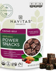 Navitas Organics Superfood Power Snacks, Cacao Goji, 8 oz. Bag, 11 Servings - Organic, Non-GMO, Gluten-Free