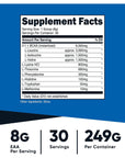 Nutricost EAA Powder 30 Servings (Unflavored) - Essential Amino Acids - Non-GMO, Gluten Free, Vegetarian Friendly