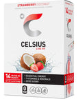 CELSIUS OntheGo Powder Sticks Strawberry Coconut Essential Energy 26 Oz 14 Sticks per Pack