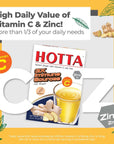 HOTTA Instant Ginger Drink With Zinc  Vitamin C Hot or Cold No Sugar Caffeine Free Tea Soothes Throat Easy Brewing Low Calories Real Asian Ginger 10 Sachets