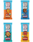 Yo Bar by Bearded Brothers Vegan Organic Kids Bar  Gluten Free Paleo and Whole 30  Soy Free NonGMO Low Glycemic No Sugar Added Fiber  Whole Foods  Variety 4 Flavor Pack  25 Bars