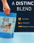 Stella Blue Cold Brew Arabica Big Cat Blend Coffee 6 ReadytoBrew Packets Enriching Caramel and Hazelnut Notes with Sweet Fruitiness  Fresh Cold Brew for True Fanatics