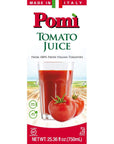 Pomì Tomato Juice - Made from 100% Fresh Italian Tomatoes - 25.36 fl oz (Pack of 6)