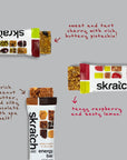 SKRATCH LABS Energy Bar  Variety Pack 12 pack  Plant Based Healthy Snack  Low Sugar Plant Protein Ancient Grains  nongmo gluten free soy free vegan kosher