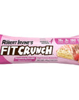 FITCRUNCH Snack Size Protein Bars 6-Layer Baked Bar, 3g 9 Bars, Strawberry Strudel