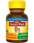 Nature Made Vitamin B6 100 mg Tablets, 100 Count for Metabolic Health