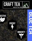 Revival Tea Company Blue Tea  Butterfly Pea Flower and Black Tea Blended with Other Herbal Tea Flavors  24 Tea Bags