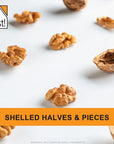 Its Just  Raw Walnuts Premium Quality California Grown Made in USA 20oz 125lb Unsalted Halves  Pieces