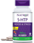 Natrol 5-HTP 100mg, Drug-Free Dietary Supplement Helps Support Balanced Mood, 30 Mixed Berry-Flavored Fast Dissolve Tablets, 15-30 Day Supply