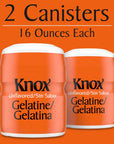 Knox Unflavored Gelatin Duel Pack (2 ct Pack, 16 oz Canisters)