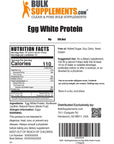 BULKSUPPLEMENTS.COM Egg White Protein Powder - Albumin Powder, Egg White Powder - Lactose Free & Dairy Free Protein Powder - Unflavored & Gluten Free, 30g per Serving, 1kg (2.2 lbs)