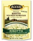 Alessi Autentico Premium Seasoned Risotto Italian Arborio Rice Easy to Prepare 65 Ounce Cheese  Broccolini Pack of 6