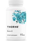 Thorne Biotin 8 - Vitamin B7 (Biotin) for Healthy Hair, Nails, and Skin - 60 Capsules