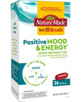 Nature Made Wellblends Positive Mood & Energy, 5HTP, Thiamin, Niacin, Vitamin B6, Vitamin B12, and Pantothenic Acid, plus Ginseng, 24 Softgels