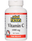 Natural Factors, Vitamin C 1000 mg, Time Release Antioxidant Support for Immune and Bone Health