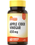 Sundance Apple Cider Vinegar Capsules 450mg | 60 Count | Non-GMO, Gluten Free Supplement