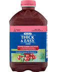 Thick  Easy Clear Thickened Cranberry Juice Cocktail Flavored Drink Nectar Consistency 46 fl oz Pack of 2 with By The Cup Coasters