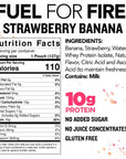 Fuel for Fire Protein Smoothie Pouch  Strawberry Banana 24Pack  Healthy Snack  Recovery  No Sugar Added Dietitian Approved  Functional Fruit Smoothies  Gluten Free Kosher 45oz pouches