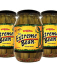 The Extreme Bean  Hot  Spicy Pickled Green Beans 33 oz 3 pack