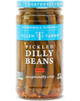 Tillen Farms Hot  Spicy Pickled Dilly Beans 12 oz Pack of 6