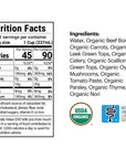 Gourmend Foods Organic Beef Bone Broth | No Garlic or Onion Bulbs | Low FODMAP Certified | Deliciously Digestible, Gut Friendly, IBS Friendly | Unsalted - No Fillers or Preservatives | 16.9 Ounce (Pack of 3)