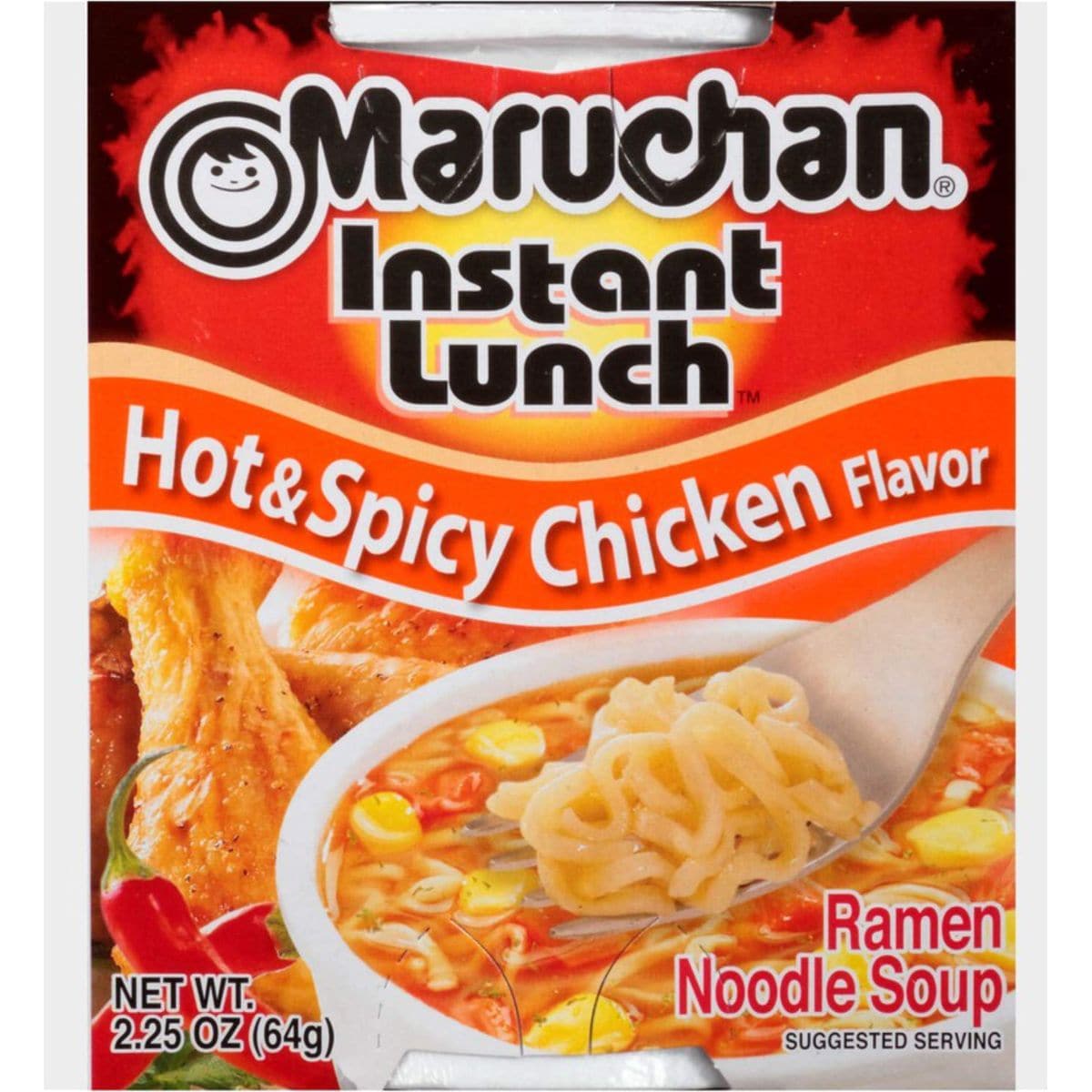 Maruchan Ramen Instant Lunch Variety 5 Flavors Pack of 12 with By The Cup Chopsticks