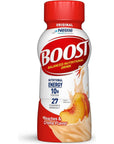 BOOST Original Nutritional Drink, Peaches & Cream - 8 fl oz (Pack of 24)