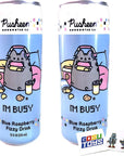 Pusheen Im Busy Blue Raspberry Fizzy Drink (2 Pack) with 2 Gosutoys Stickers