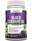 Black Currant Oil - 1000 Mg - 180 Softgels - Cold-Pressed Pure Black Currant Seed Oil