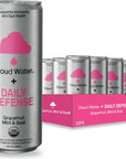 Immune Support wVitamin D3  Zinc by Cloud Water Organic Vitamin Infused Flavored Sparkling Water Cans Grapefruit Mint  Basil Flavor 20 Calories All Natural FatFree 12 Pack 12 FL oz