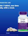 Natrol Mood & Stress DHEA 10mg with Calcium, Dietary Supplement for Balance of Certain Hormone Level and Mood Support, 30 Tablets, 30 Day Supply