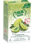 True Lime Unsweetened Crystallized Lime Pack of 2 Boxes Total 64 Individual Packets