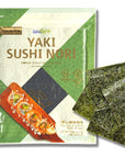 Seafarm Yaki Sushi Nori Twice Roasted Seaweed 50 Sheets 4.93oz | Vegan and Gluten Free Nori sheets for Sushi and Kimbap wrap | Korean Seaweed Sheets for Sushi Roll