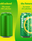 POPPI Sparkling Prebiotic Soda Beverages wApple Cider Vinegar Seltzer Water  Fruit Juice Lemon Lime 12oz 12 Pack