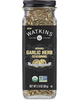 Watkins Gourmet Organic Spice Jar, Organic Garlic Herb, 2.9 Oz. Jar, 1 Count