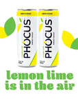 Phocus Energy Boost Lemon Lime  No Sugar  75mg Caffeine  LTheanine  0 Calories  Natural Flavors  Sweeteners  115 Fl oz Pack of 12