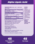 Natrol Alpha Lipoic Acid Time Release Tablets, Antioxidant Protection, ALA, Helps Protect Against Cellular Oxidation and Age-Related Damage, Whole Body Cell Rejuvenation, 600mg, 45 Count