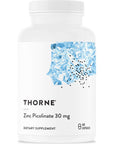 Thorne Zinc Picolinate 30 mg - Well-Absorbed Zinc Supplement for Growth and Immune Function - 180 Capsules