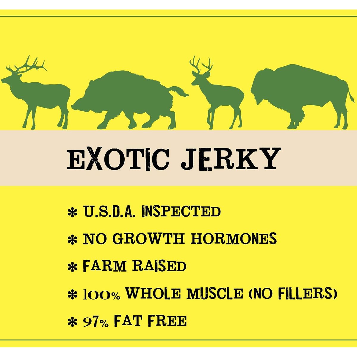 Jerkycoms Classic Exotic Jerky Variety Sampler Pack  Jerky Variety Pack with 4 Types of Jerky  Buffalo Wild Boar Venison Jerky and Elk Jerky  Exotic snacks Highprotein AllNatural Keto Diet No Added Preservatives 4 oz