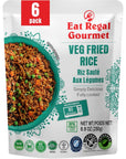 Eat Regal Veg Fried Rice Microwavable Parboiled Rice Pack of 6 88oz Instant Rice Ready in 90 Seconds  Dinner Sides  Vegetable Rice  Ready to Eat  Prepared Foods  Side Dish  Flavored Rice