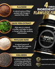 FLAWLESS FOR MEN: Be Ready Male Fiber Supplement | Support Gut Health with Psyllium Husk, Flax & Chia Seeds for Relief of IBS Symptoms | Digestive Cleanliness | 120 Vegan Capsules