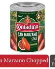 Contadina San Marzano Style Chopped Tomatoes 28 oz Pack of 6 Cans